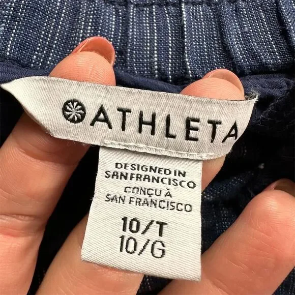 Athleta Blue Wide Leg TALL Pants - Picture 7 of 13